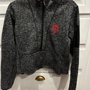 Antigua Feather Knit Quarter Zip World Warcraft Logo Women’s L